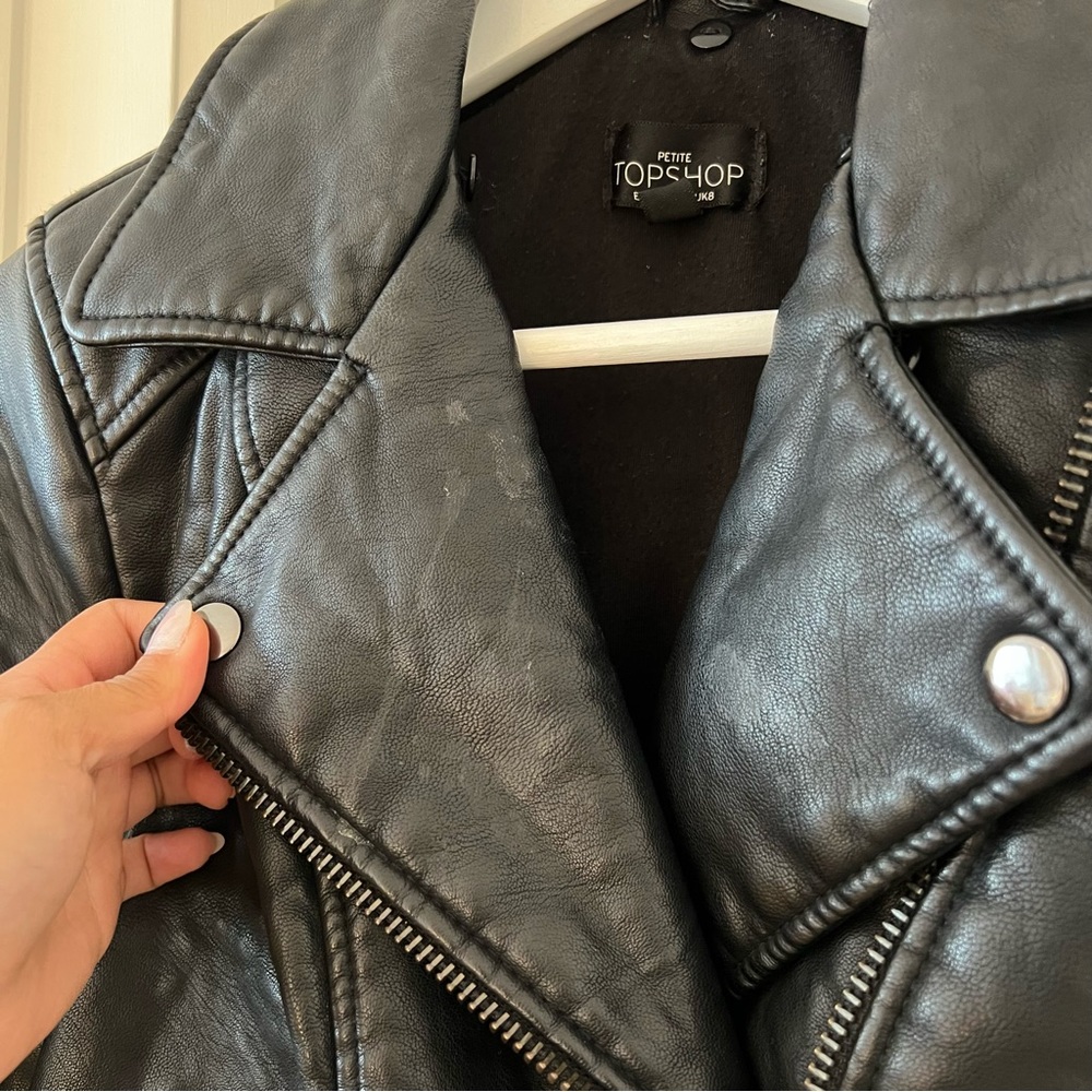 TopShop Leather Jacket - Picture 4 of 4